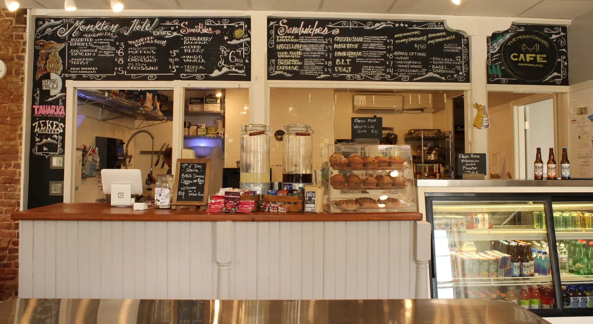 Inside the Monkton Hotel Cafe